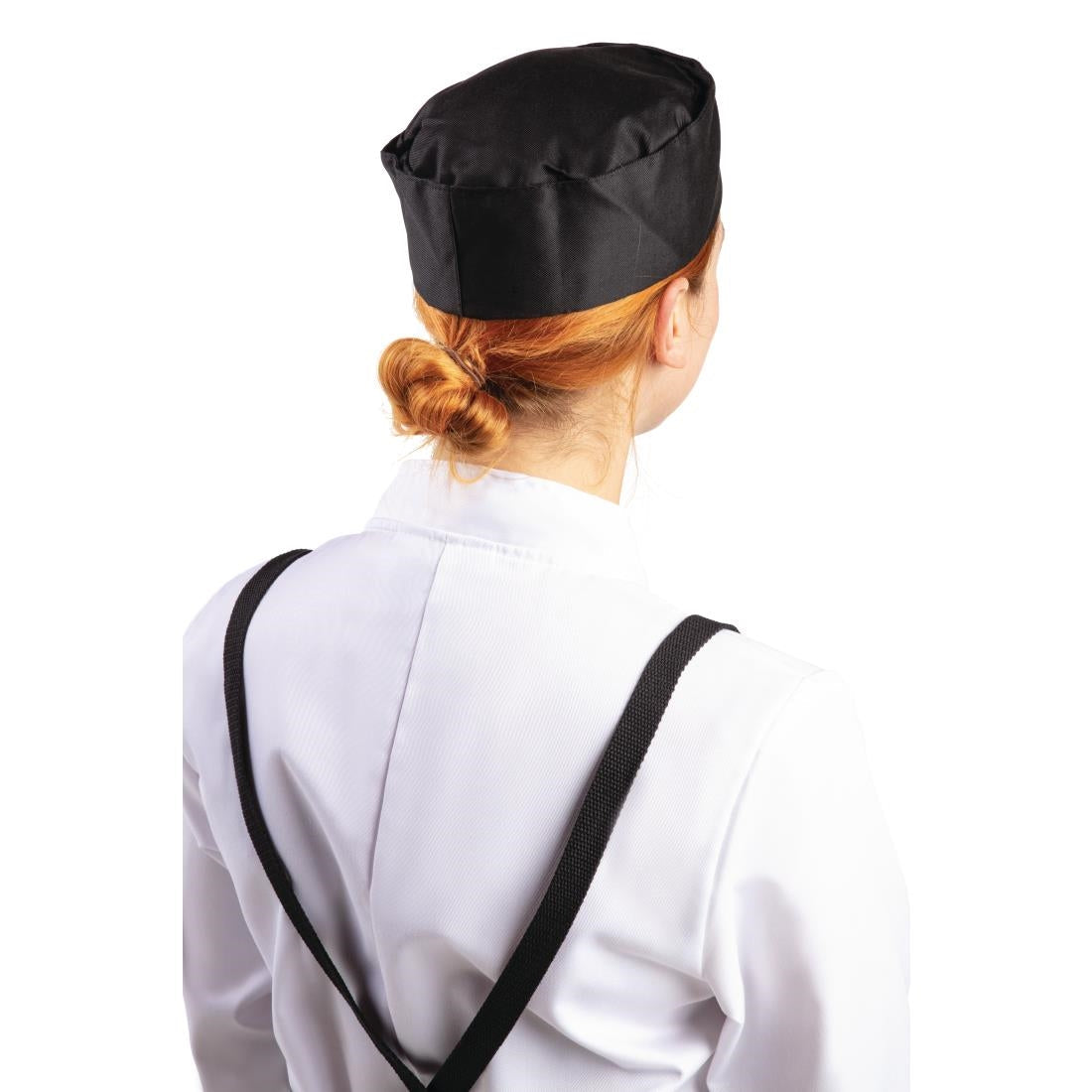 A206-S Whites Chef Skull Cap Polycotton Black - S JD Catering Equipment Solutions Ltd