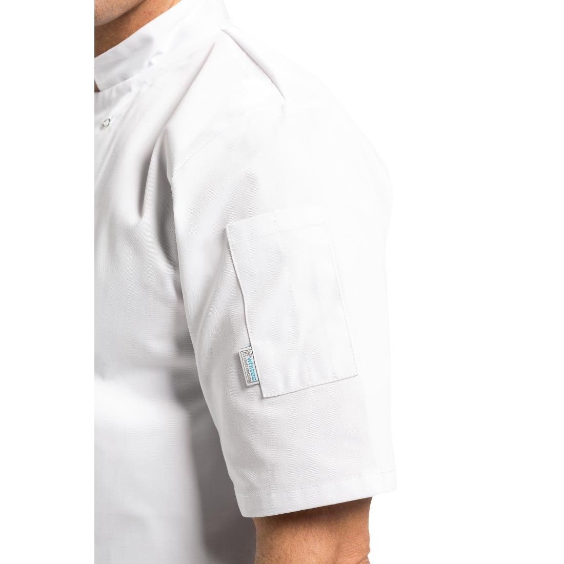 A211-5XL Whites Vegas Unisex Chefs Jacket Short Sleeve White 5XL JD Catering Equipment Solutions Ltd