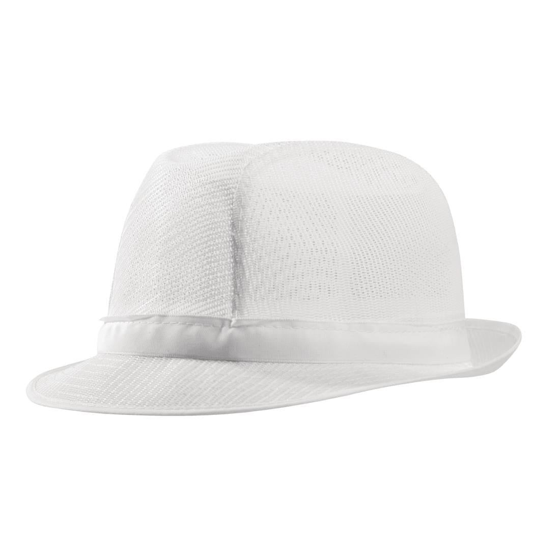 A214-L Trilby Hat White L JD Catering Equipment Solutions Ltd