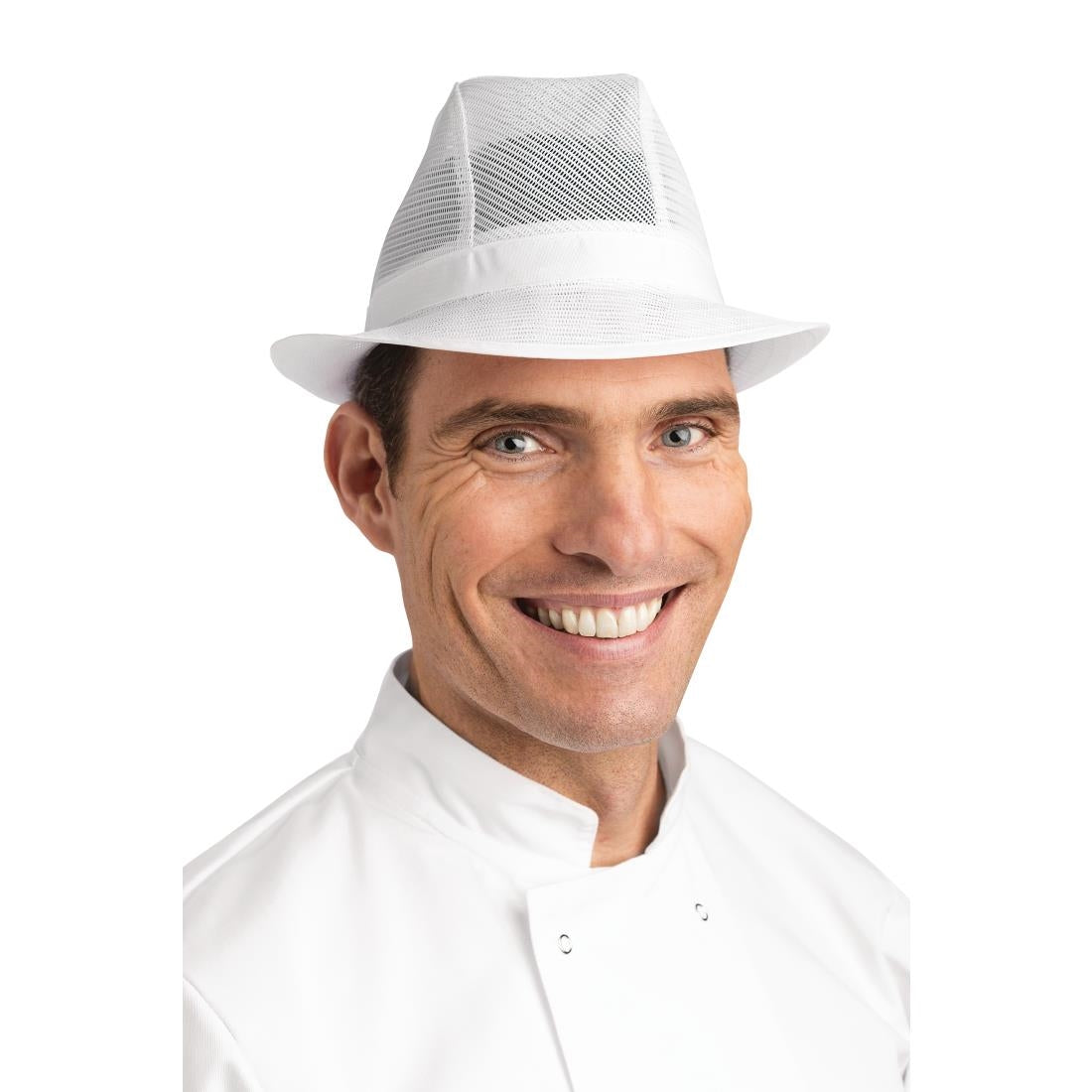 A214-L Trilby Hat White L JD Catering Equipment Solutions Ltd