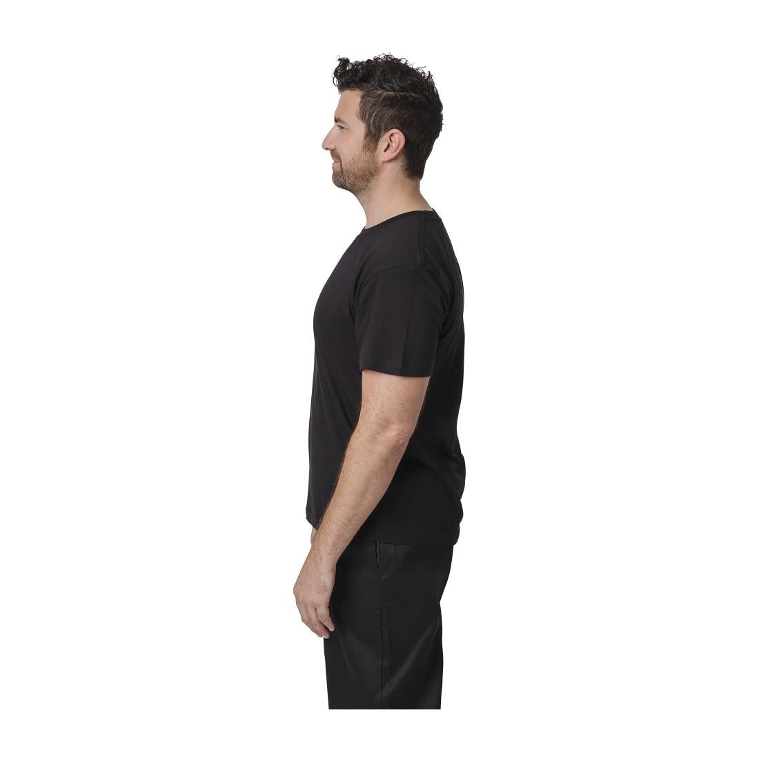 A295-3XL Unisex Chef T-Shirt Black 3XL JD Catering Equipment Solutions Ltd