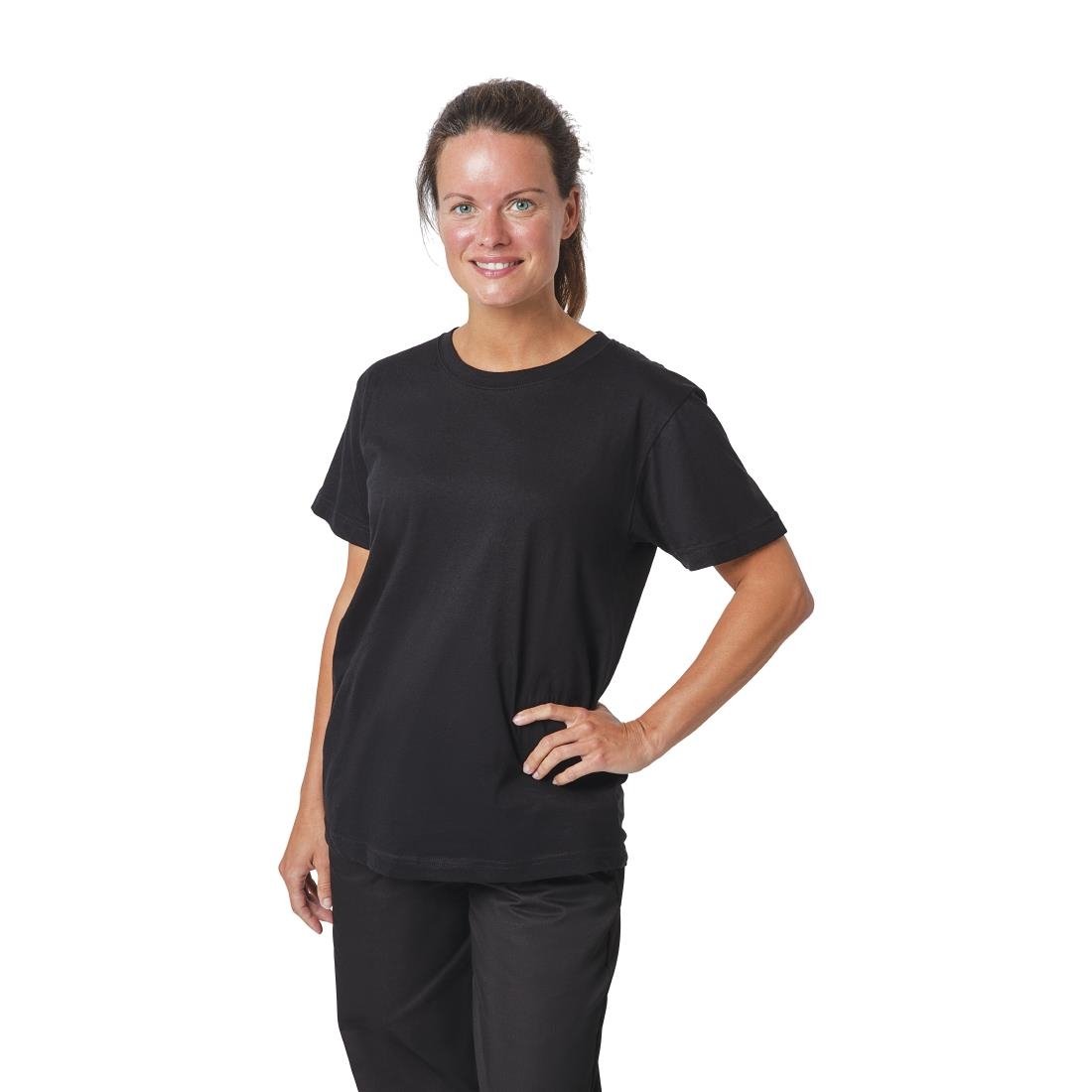 A295-S Unisex Chef T-Shirt Black S JD Catering Equipment Solutions Ltd