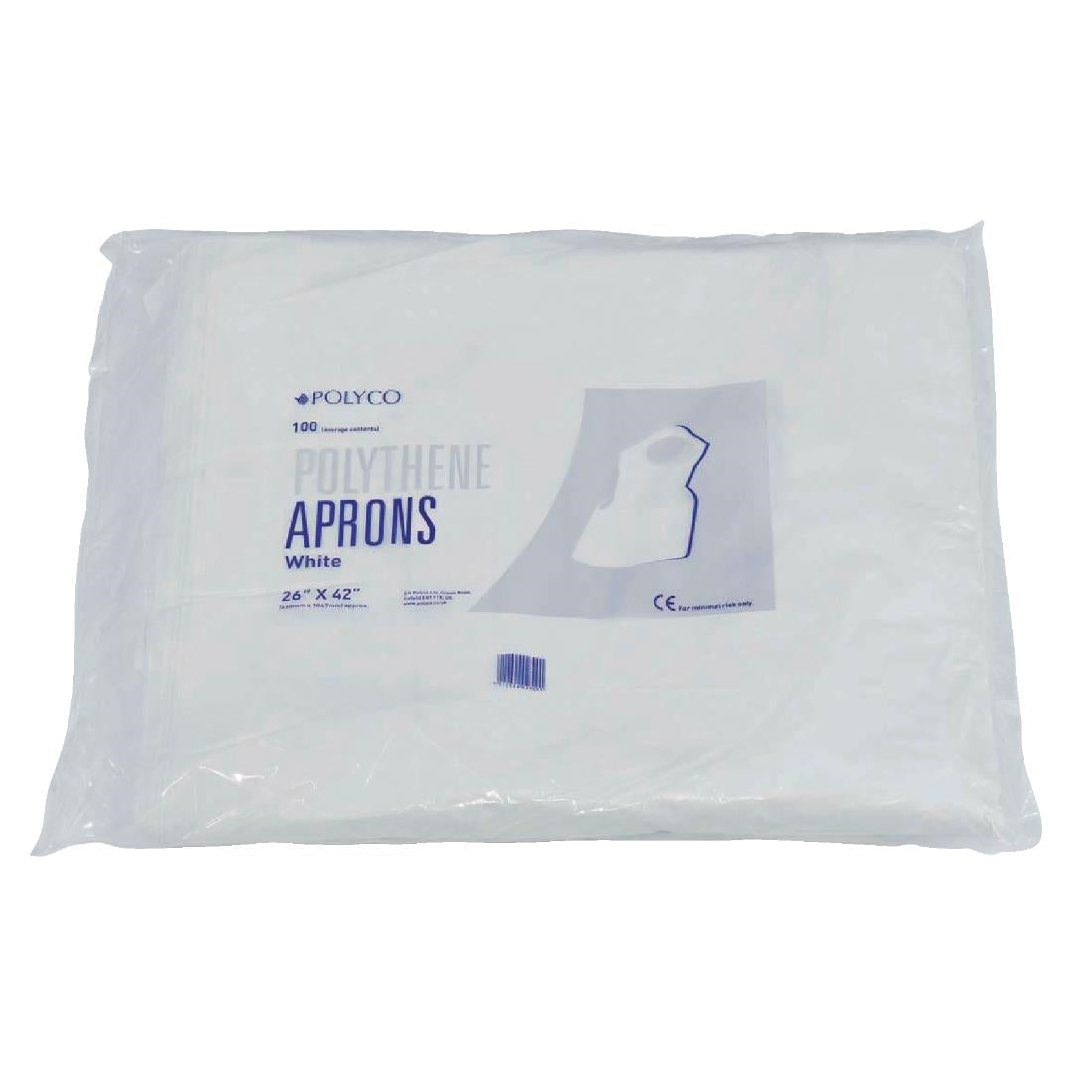 A310 Disposable Polythene Bib Aprons 14.5 Micron White (Pack of 100) JD Catering Equipment Solutions Ltd