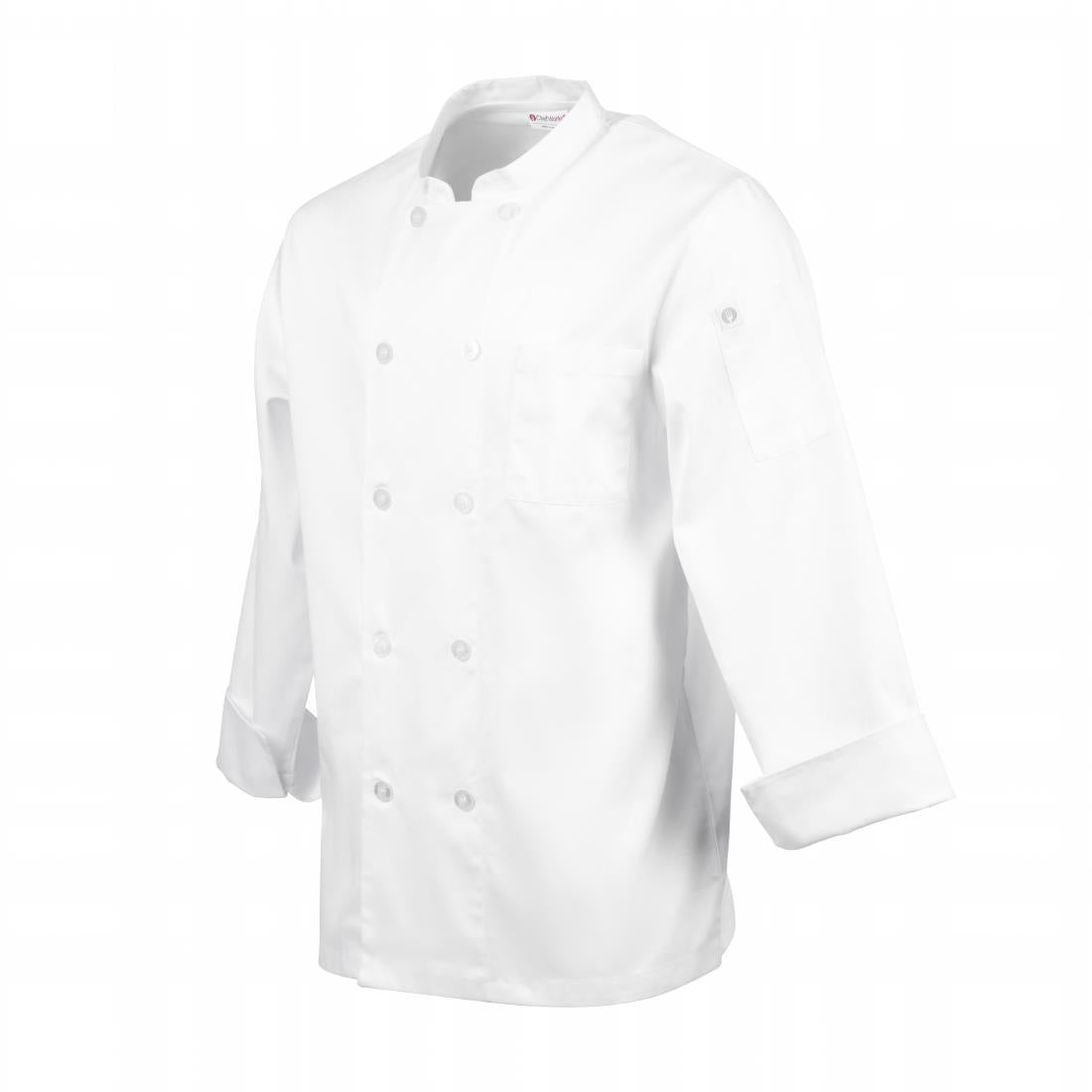 A371-7XL Chef Works Le Mans Chefs Jacket White 7XL JD Catering Equipment Solutions Ltd