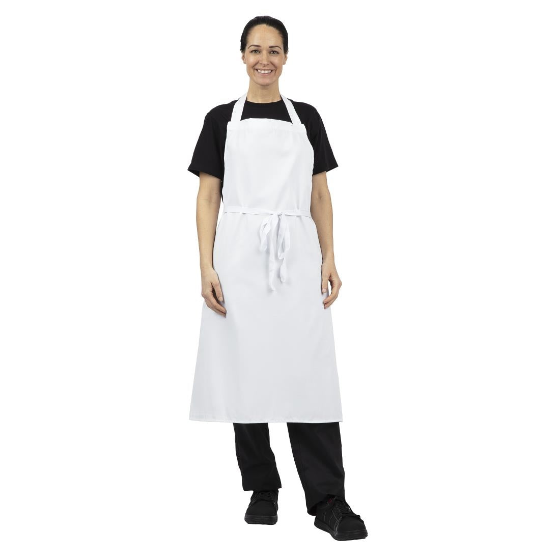 A522 Whites Bib Apron White XL JD Catering Equipment Solutions Ltd