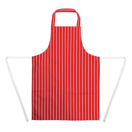 A532 Whites Bib Apron Red And White Stripe JD Catering Equipment Solutions Ltd