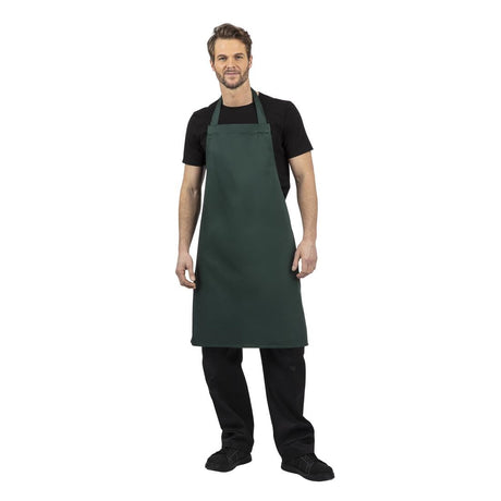 A540 Whites Bib Apron Bottle Green JD Catering Equipment Solutions Ltd