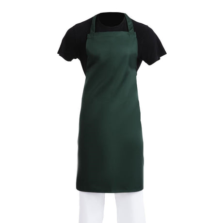 A540 Whites Bib Apron Bottle Green JD Catering Equipment Solutions Ltd