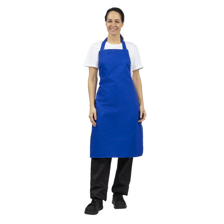 A542 Whites Bib Apron Royal Blue JD Catering Equipment Solutions Ltd