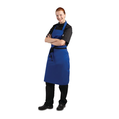 A542 Whites Bib Apron Royal Blue JD Catering Equipment Solutions Ltd