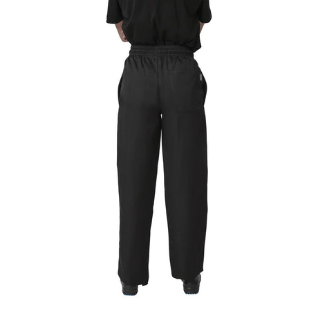 A582-L Whites Vegas Chef Trousers Polycotton Black L JD Catering Equipment Solutions Ltd