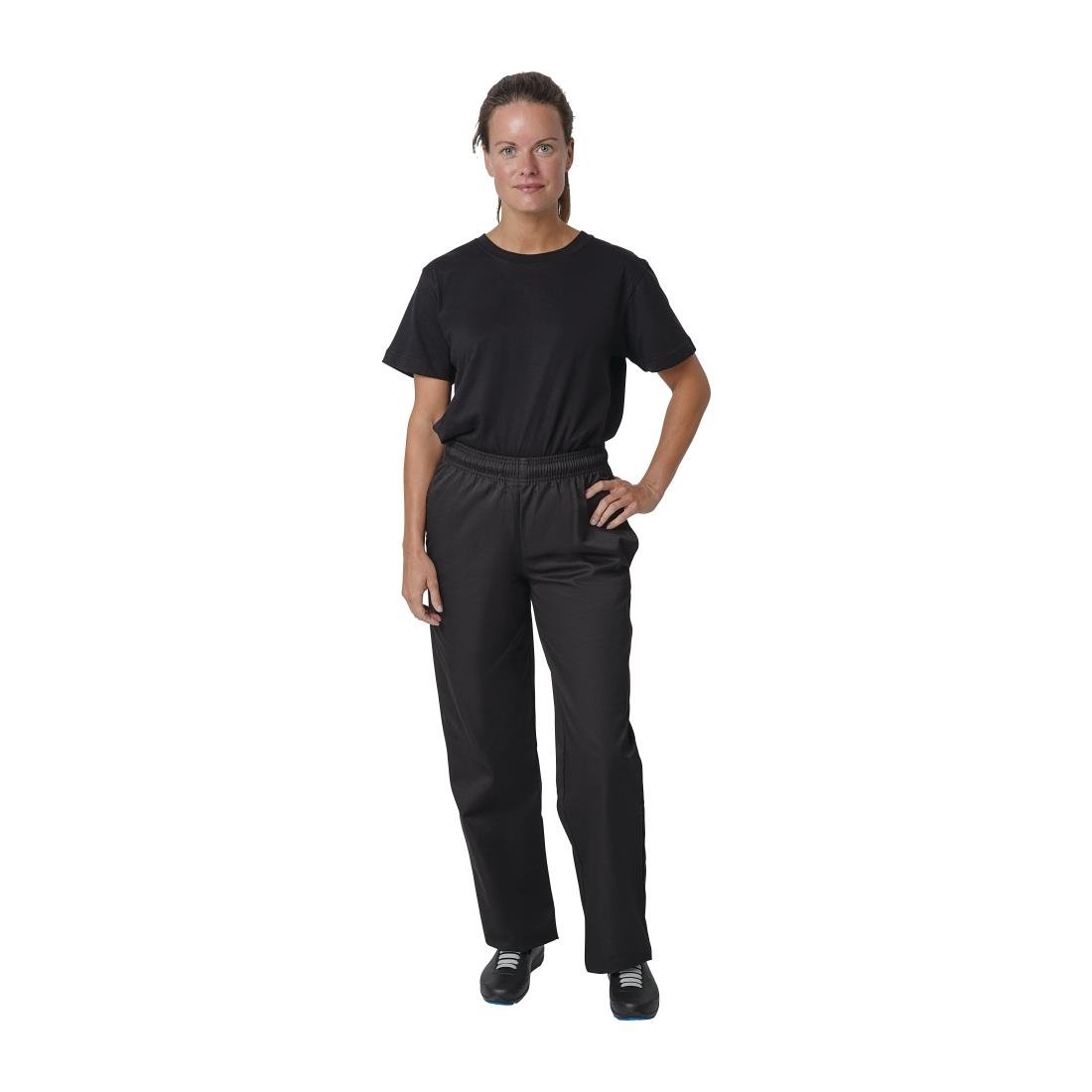 A582-M Whites Vegas Chef Trousers Polycotton Black M JD Catering Equipment Solutions Ltd