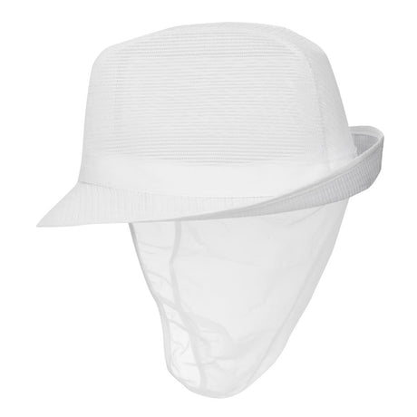 A653-M Trilby Hat with Net Snood White M JD Catering Equipment Solutions Ltd