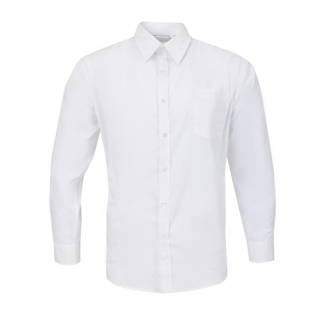 A730-S Chef Works Unisex Long Sleeve Shirt White S JD Catering Equipment Solutions Ltd