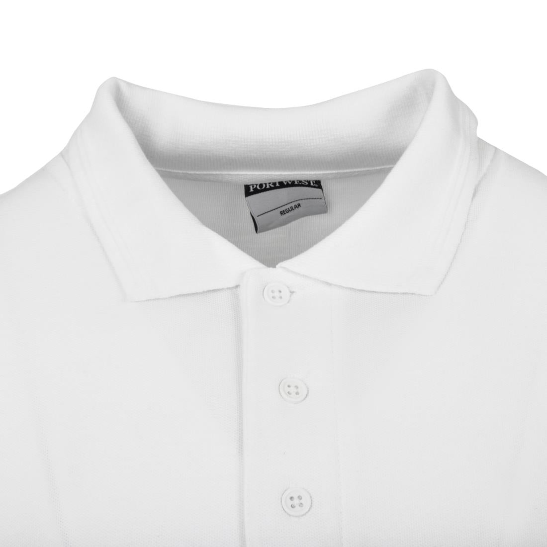 A734-L Unisex Polo Shirt White L JD Catering Equipment Solutions Ltd