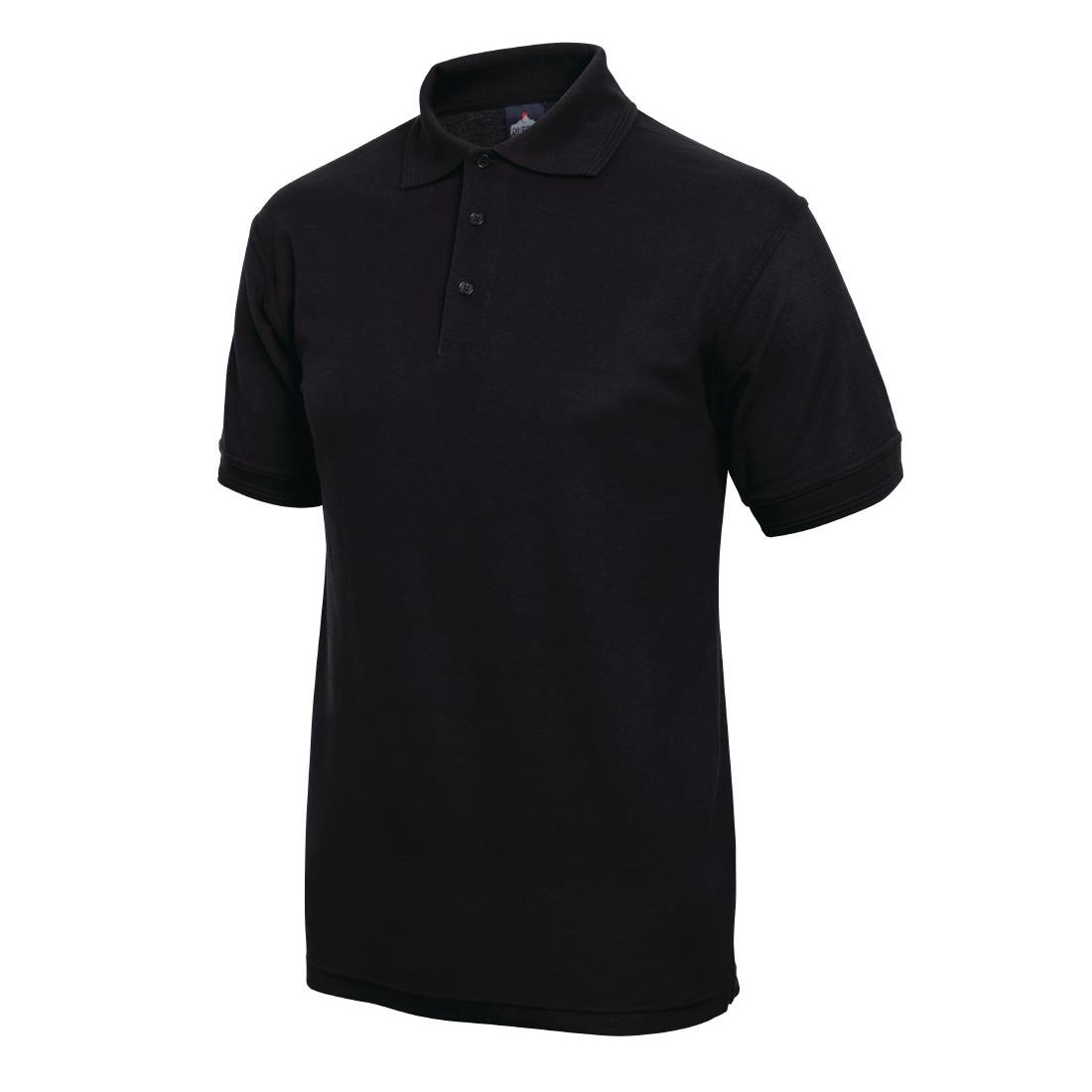 A735-M Portwest Unisex Polo Shirt Black M JD Catering Equipment Solutions Ltd