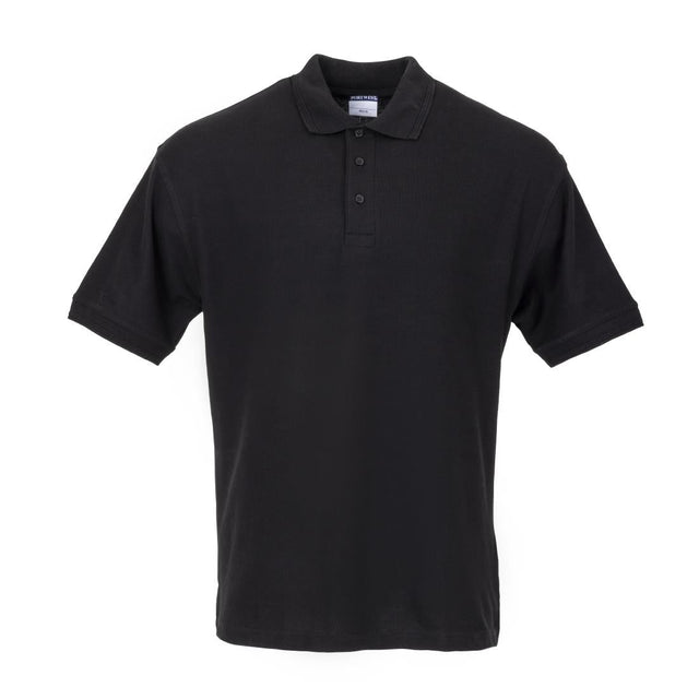 A735-M Portwest Unisex Polo Shirt Black M JD Catering Equipment Solutions Ltd