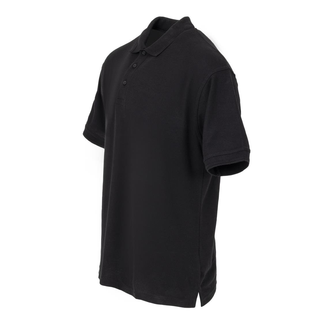 A735-M Portwest Unisex Polo Shirt Black M JD Catering Equipment Solutions Ltd