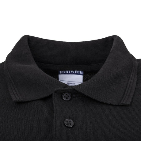 A735-M Portwest Unisex Polo Shirt Black M JD Catering Equipment Solutions Ltd