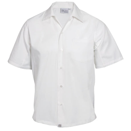 A912-L Chef Works Unisex Cool Vent Chefs Shirt White L JD Catering Equipment Solutions Ltd