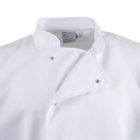 A928-L Whites Nevada Unisex Chefs Jacket Short Sleeve Black and White L JD Catering Equipment Solutions Ltd
