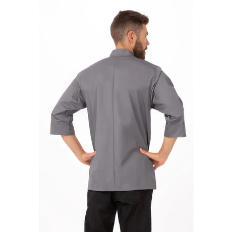 A934-L Chef Works Unisex Chefs Jacket Grey L - JD Catering Equipment Solutions Ltd