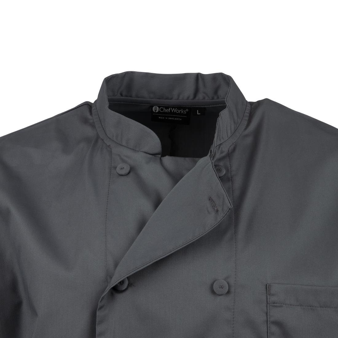 A934-XL Chef Works Unisex Chefs Jacket Grey XL JD Catering Equipment Solutions Ltd
