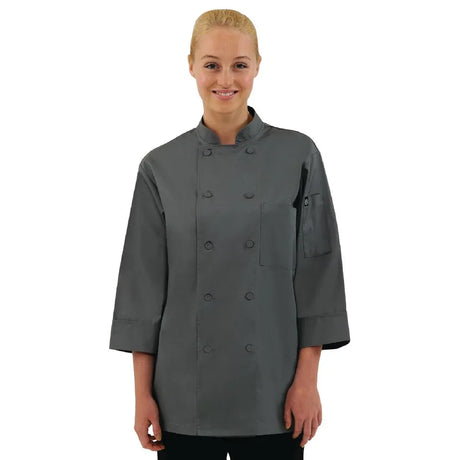 A934-XL Chef Works Unisex Chefs Jacket Grey XL - JD Catering Equipment Solutions Ltd