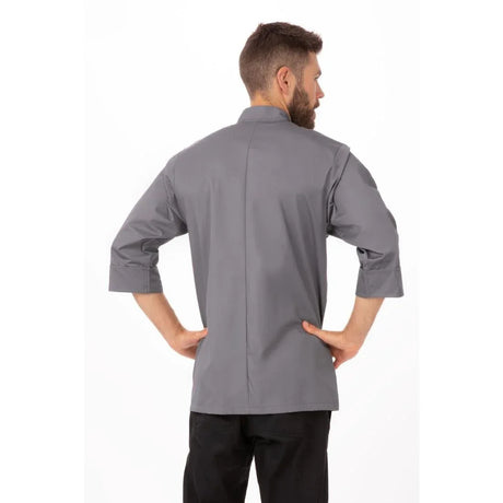 A934-XXL Chef Works Unisex Chefs Jacket Grey 2XL - JD Catering Equipment Solutions Ltd