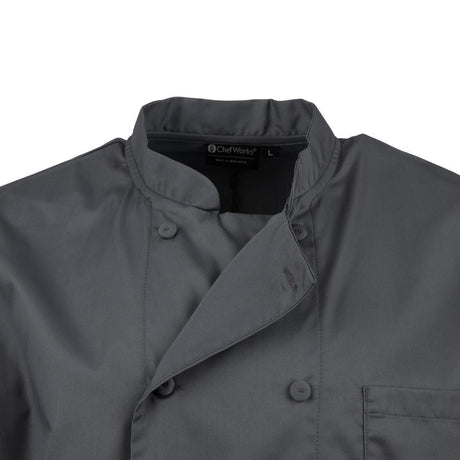 A934-XXL Chef Works Unisex Chefs Jacket Grey 2XL - JD Catering Equipment Solutions Ltd