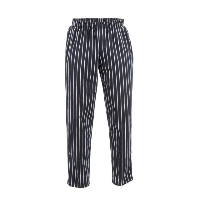 A940-M Chef Works Designer Baggy Pant Chalk Stripe M JD Catering Equipment Solutions Ltd