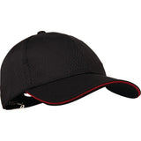 A945 Chef Works Cool Vent Baseball Cap Black with Red JD Catering Equipment Solutions Ltd