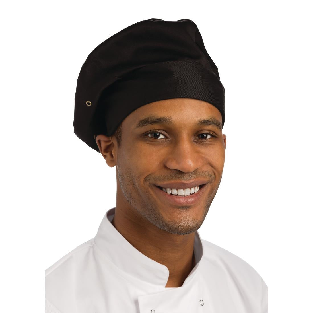 A962 Chef Works Toque Chefs Hat Black JD Catering Equipment Solutions Ltd