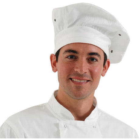 A963 Chef Works Toque Chefs Hat White JD Catering Equipment Solutions Ltd