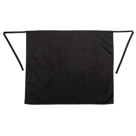 A968 Whites Regular Waist Apron Black JD Catering Equipment Solutions Ltd