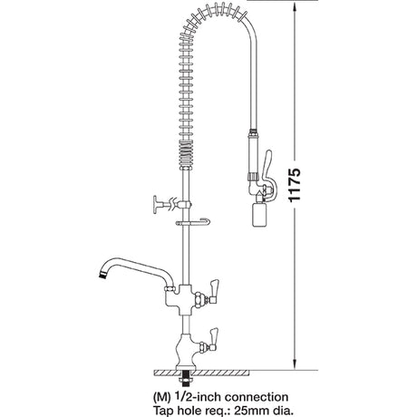 AquaJet AJPR10-ST-BF2-F AquaJet Pre-Rinse Spray. AJPR10 base / STANDARD style / BF2 bowl filler / FAN BLADE gun