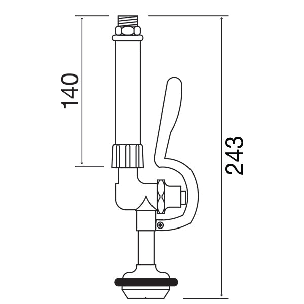 AQUAJET Pre-Rinse Spray Gun AJSG019W With water saving face plate