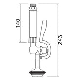 AQUAJET Pre-Rinse Spray Gun AJSG019W With water saving face plate