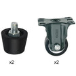 AL006 Buffalo Complete Feet and Set of 4 Standard Castors - JD Catering Equipment Solutions Ltd