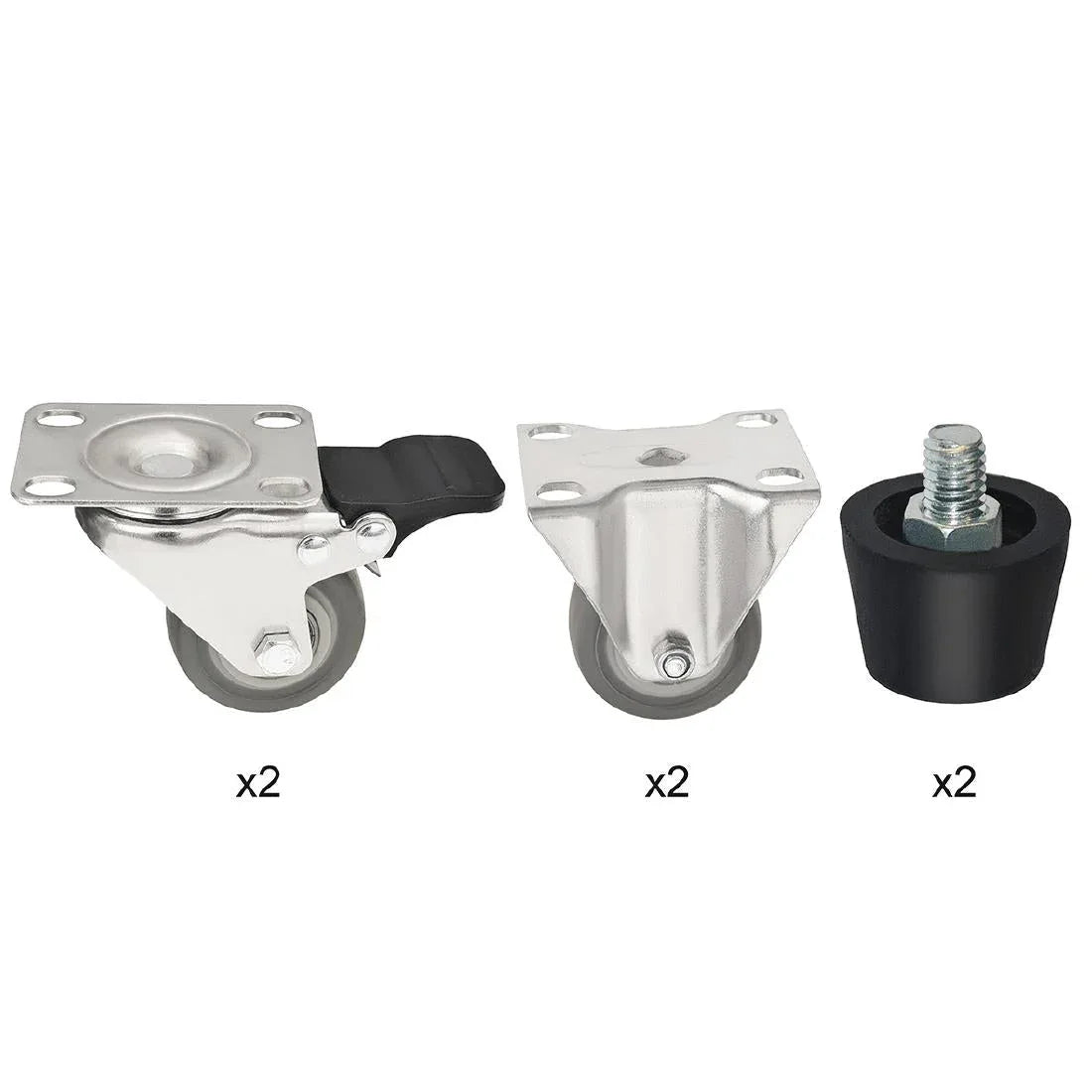 AL007 Buffalo Complete Feet and Set of 6 Standard Castors - JD Catering Equipment Solutions Ltd
