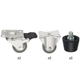 AL007 Buffalo Complete Feet and Set of 6 Standard Castors - JD Catering Equipment Solutions Ltd