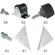 AL107 Nisbets Essentials Set of 2 Complete Castors and Plates - JD Catering Equipment Solutions Ltd