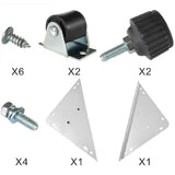 AL107 Nisbets Essentials Set of 2 Complete Castors and Plates - JD Catering Equipment Solutions Ltd