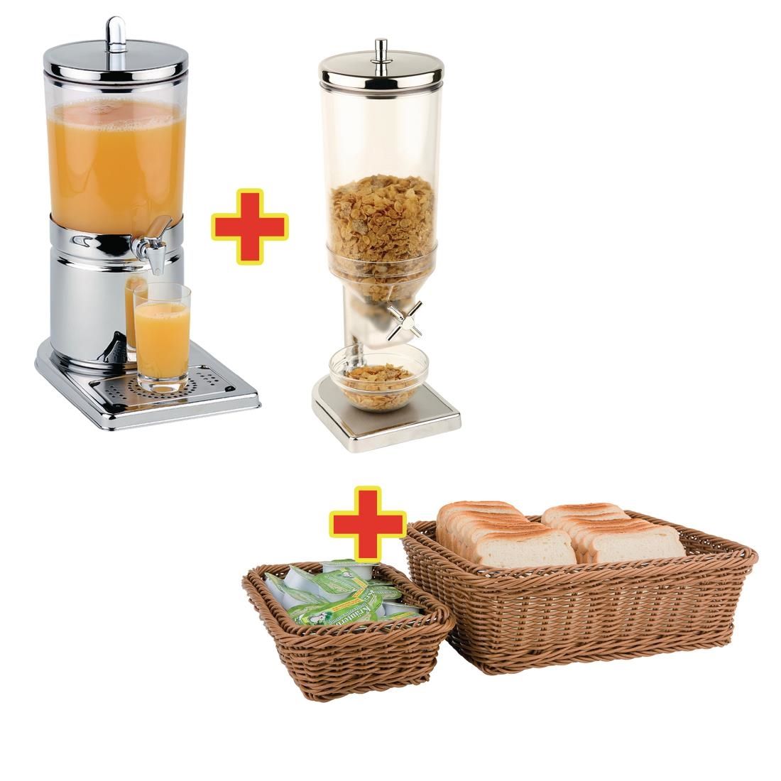 APS Breakfast Service Set with Cereal Dispenser, Juice Dispenser and Baskets JD Catering Equipment Solutions Ltd