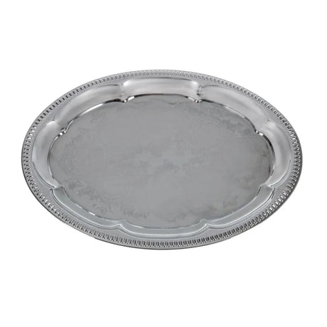 T765 APS Chrome-Plated Stainless Steel Oval Tea Tray 300mm - JD Catering Equipment Solutions Ltd