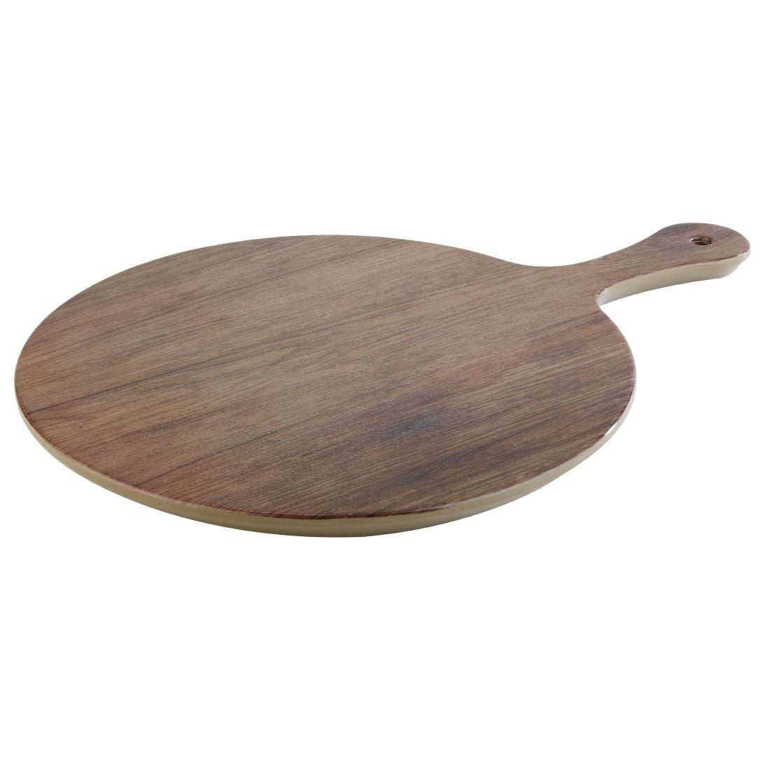 APS Oak Effect Round Handled Pizza Paddle Board 300mm JD Catering Equipment Solutions Ltd