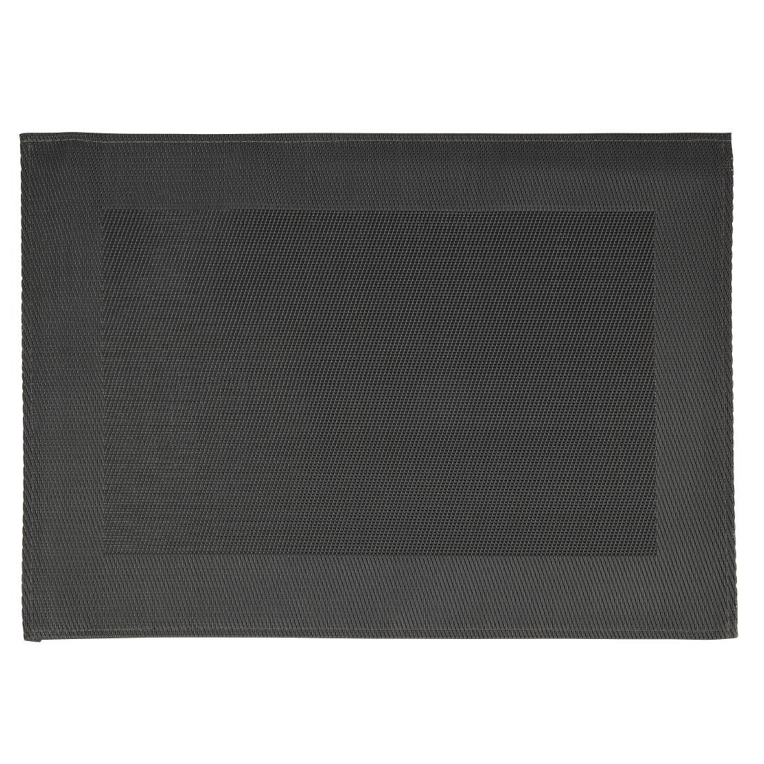 APS PVC Placemat Fine Band Frame Black (Pack of 6) JD Catering Equipment Solutions Ltd
