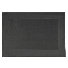 APS PVC Placemat Fine Band Frame Black (Pack of 6) JD Catering Equipment Solutions Ltd