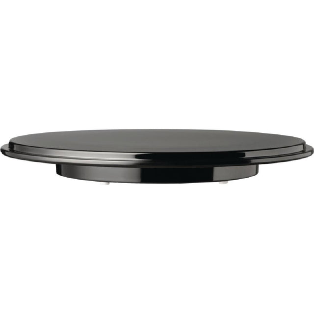 APS Pure Round Cake Platter Melamine Black JD Catering Equipment Solutions Ltd