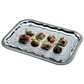 APS Semi-Disposable Party Tray 410 x 310mm Chrome JD Catering Equipment Solutions Ltd